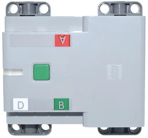 Electric Battery Box Powered Up Bluetooth Hub with Dark Bluish Gray Bottom - Screw Opening with Letters A, B, and D Pattern (Stickers) - Set 42146