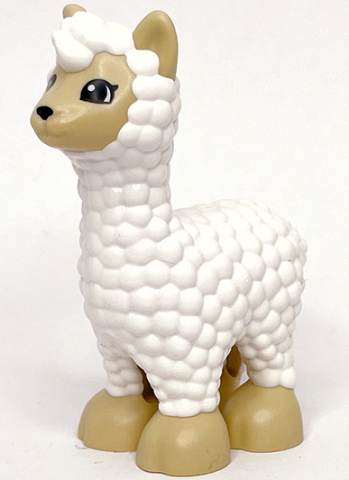 Duplo Alpaca / Llama with Tan Feet and Face and Black Eyes Pattern