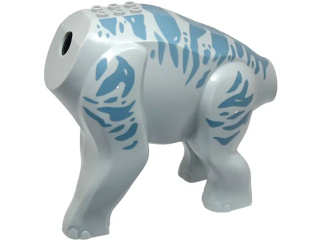 Dinosaur Body Brachiosaurus / Titanosaurus with 2 Black Rotation Joint Sockets with Sand Blue Stripes Pattern