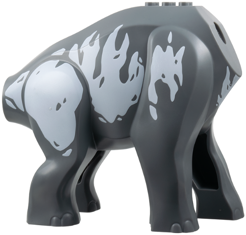 Dinosaur Body Brachiosaurus / Titanosaurus with 2 Black Rotation Joint Sockets with White Markings Pattern