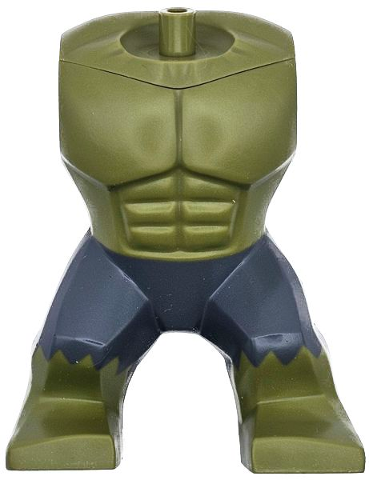 Body Giant, Hulk with Dark Bluish Gray Pants with Frayed Edges Pattern