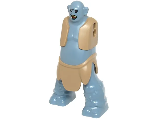 Body Giant, HP Troll with Molded Dark Tan Vest and Loincloth and Printed Face with Eyes and Open Mouth Pattern