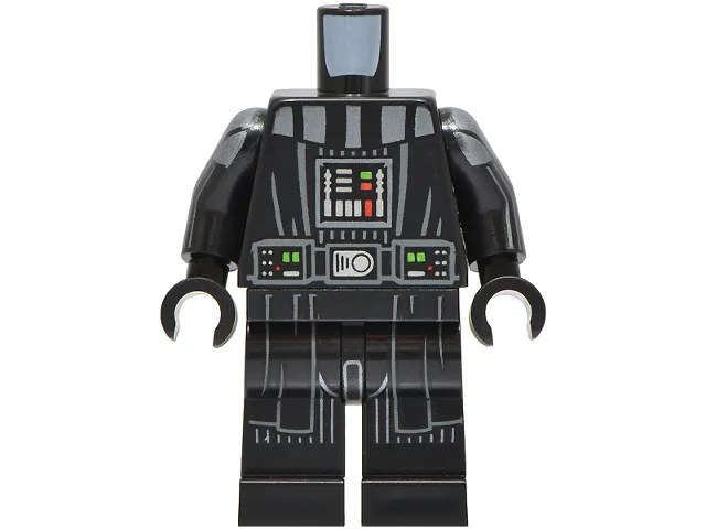 Body SMART Minifigure, Torso with Black Hips and Legs with SW Darth Vader Armor, Belt and Robe Pattern / Black Arms with Armor Pattern / Black Hands