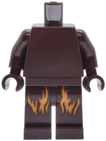 Body SMART Minifigure, Torso with Dark Brown Hips and Legs with SW Chewbacca Pattern / Dark Brown Arms / Dark Brown Hands