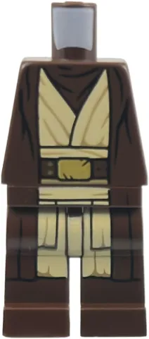 Body SMART Minifigure, Torso with Dark Brown Hips and Legs with SW Obi-Wan Kenobi Tunic, Belt and Robe Pattern