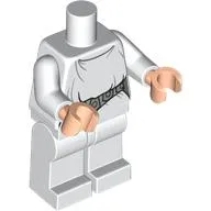 Body SMART Minifigure, Torso with White Hips and Legs with SW Loose Dress, Detailed Belt with 5 Silver Emblems Pattern (Leia) / White Arms / Light Nougat Hands