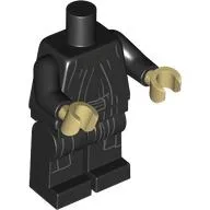 Body SMART Minifigure, Torso with Black Hips and Legs with SW Sith Robe with Belt and Dark Silver Neck Adornment Pattern (Palpatine) / Black Arms / Tan Hands