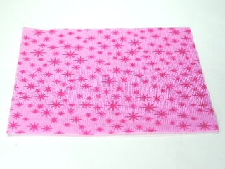 Duplo, Cloth Blanket 8 x 10 cm with Dark Pink Stars Pattern