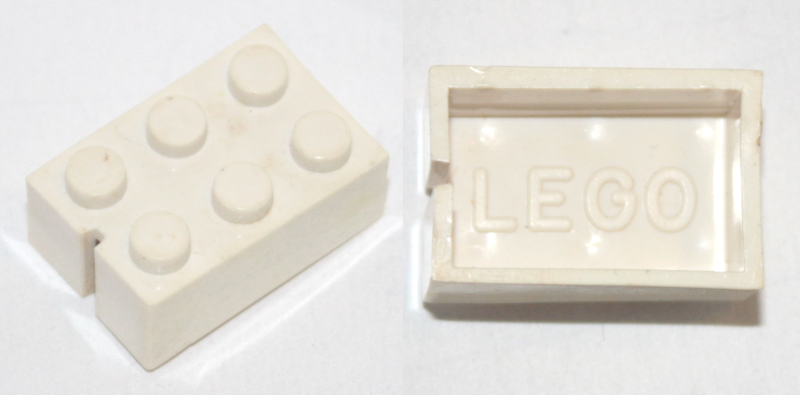 Brick 2 x 3 without Bottom Tubes, Slotted (with 1 slot)