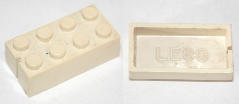 Brick 2 x 4 without Bottom Tubes, Slotted (with 1 slot)