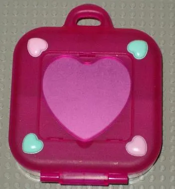 Clikits Container, Square Box with Hearts - Hinged (McDonald's Promo)