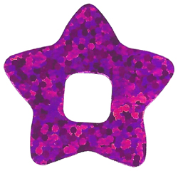 Clikits, Icon Accent Paper Star 3 1/4 x 3 1/4 with Holographic Overlapping Circles Pattern