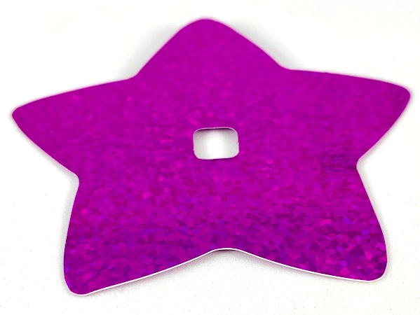 Clikits, Icon Accent Paper Star 8 1/2 x 8 1/2 with Holographic Overlapping Circles Pattern
