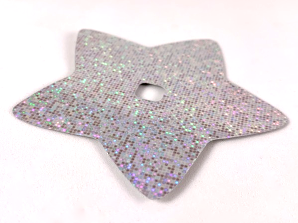 Clikits, Icon Accent Plastic Star 8 1/2 x 8 1/2 with Holographic Grid of Squares Pattern
