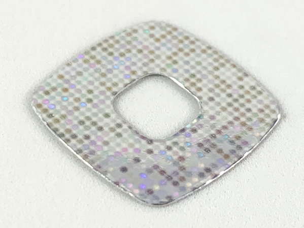 Clikits, Icon Accent Plastic Square 3 x 3 with Holographic Grid of Squares Pattern