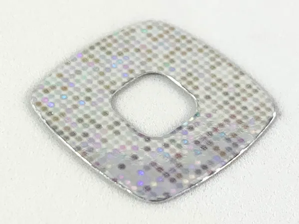 Clikits, Icon Accent Plastic Square 3 x 3 with Holographic Grid of Squares Pattern