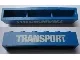 Brick 1 x 6 without Bottom Tubes with Cross Side Supports with White 'TRANSPORT' Stencil Pattern