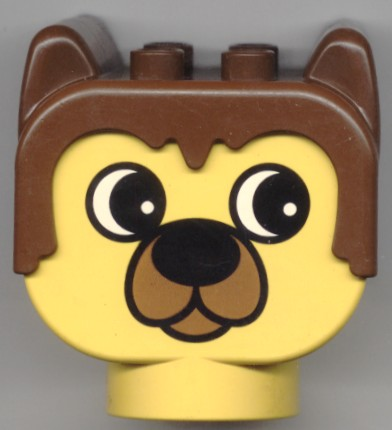 Duplo Figure Head Animal 2 x 2 Base Barnaby Bear
