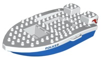Duplo Boat Hull 8 x 17 with Police Pattern