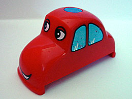 Duplo Car Body Rounded with Face Pattern & Sound (fits over Car Base 2 x 4)