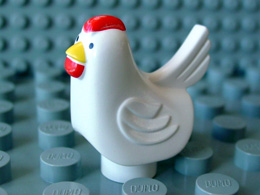 Duplo Chicken, Hen, Eyes Front
