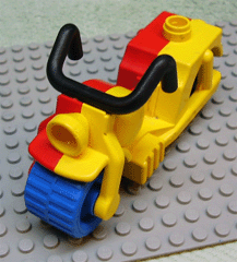 Duplo Motorcycle for Circus Cannonball Clown