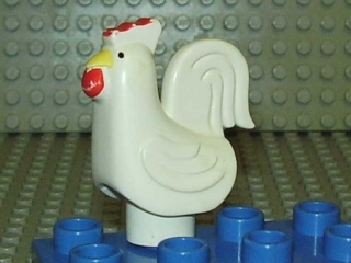 Duplo Chicken, Rooster, Eyes Front