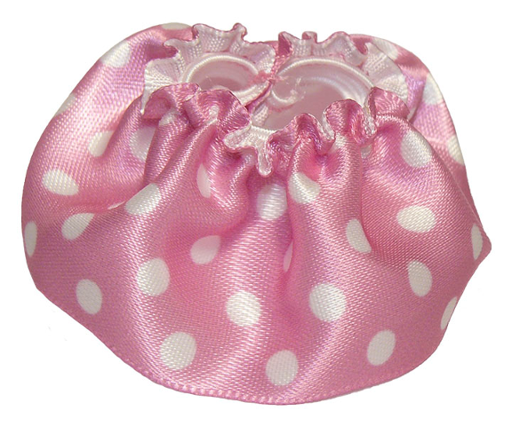 Duplo Wear Cloth Skirt Satin with White Small Polka Dots Pattern