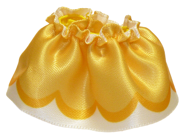 Duplo Wear Cloth Skirt Satin with Bright Light Orange Layered Top Skirt