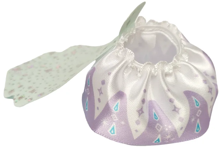 Duplo Wear Cloth Skirt Satin with Medium Lavender Hem and Silver Sparkles Pattern