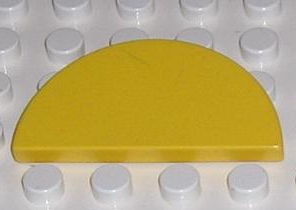 Duplo Tile, 2 x 4 x 1/3 (Thin) Half Circle