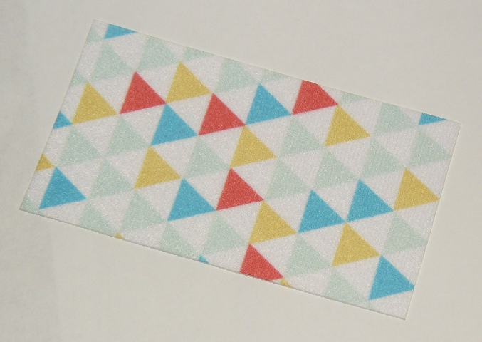 Duplo, Cloth Towel 5 x 9 cm with Multicolored Triangles Pattern