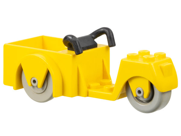 Fabuland Tricycle (2 Front Wheels) with Black Handlebars and Light Gray Wheels