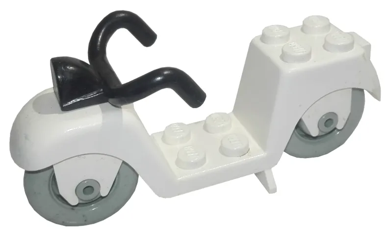 Fabuland Scooter with Black Handlebars and Light Gray Wheels