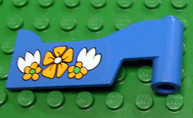 Fabuland Car Door Right With Flowers Pattern (Sticker) - Set 3635