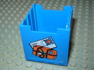 Fabuland Mailbox 4 x 4 x 4 with Mail Envelope Pattern