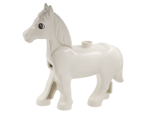 Duplo Horse with Movable Head with Eyes Pattern (Undetermined Type)