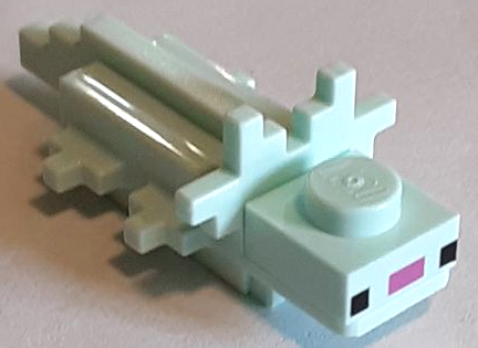 Minecraft Axolotl with Dark Pink Nose - Brick Built
