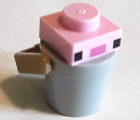 Minecraft Axolotl in Bucket - Brick Built