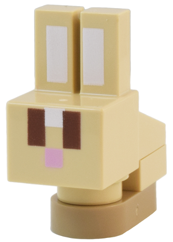 Minecraft Bunny / Rabbit Baby, Tan Body - Brick Built