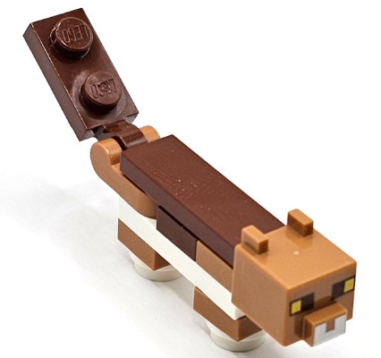 Minecraft Cat, Tabby - Brick Built