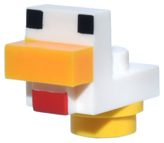 Minecraft Chicken, Baby with Yellow Feet - Brick Built