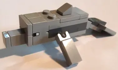 Minecraft Dolphin (2 Light Bluish Gray Plate 1 x 4 Inside) - Brick Built