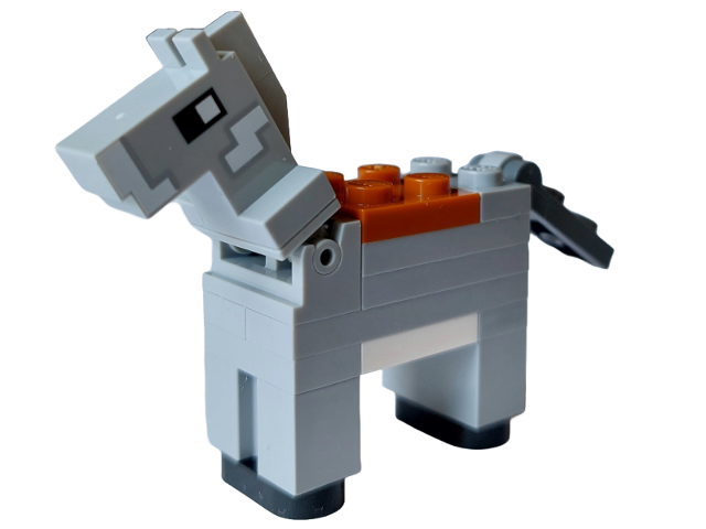 Minecraft Donkey, 1 x 4 Plates - Brick Built