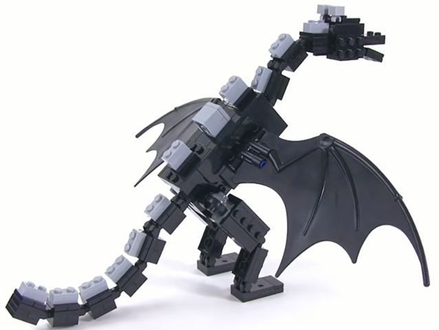 Minecraft Ender Dragon, Original Version - Brick Built