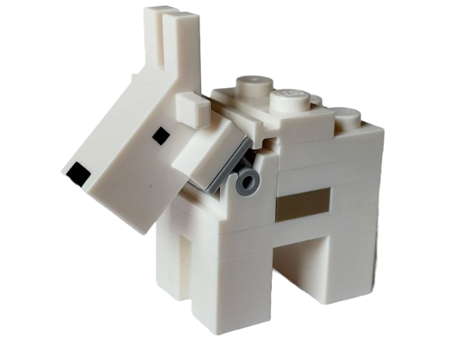 Minecraft Goat (4 Studs on Top, Plate 1 x 2 on Back) - Brick Built