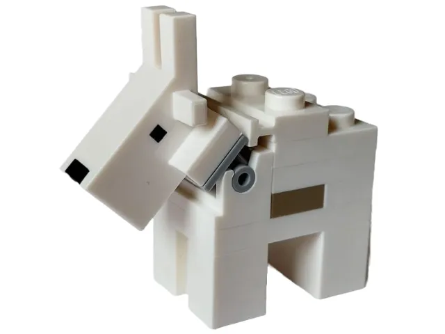 Minecraft Goat (4 Studs on Top, Plate 1 x 2 on Back) - Brick Built