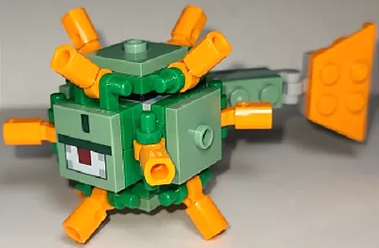 Minecraft Guardian (Medium Azure Brick 2 x 2 Inside) - Brick Built