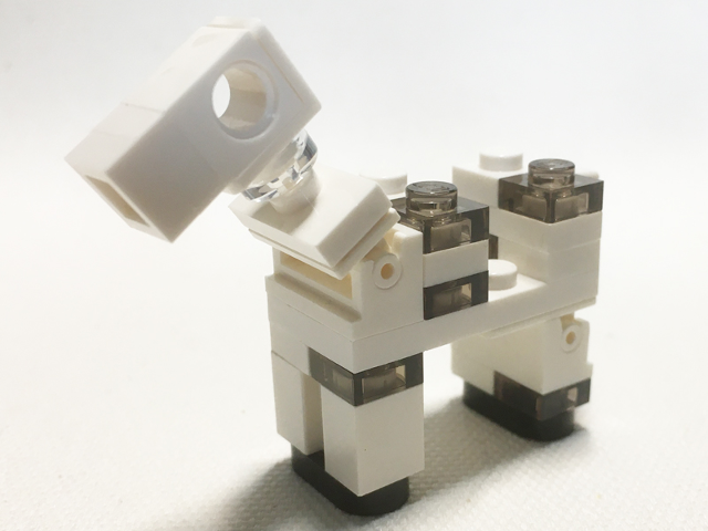Minecraft Horse Skeletal / Skeleton (Thin Neck Bracket) - Brick Built