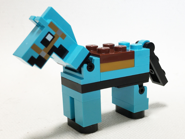 Minecraft Horse, Medium Azure - Brick Built